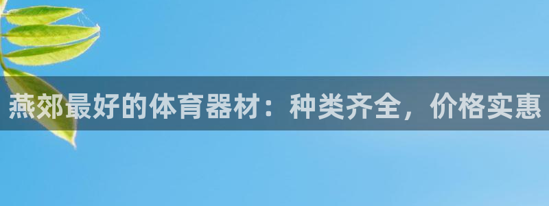 耀世娱乐百科最新：燕郊最好的体育器材：种类齐全，价格