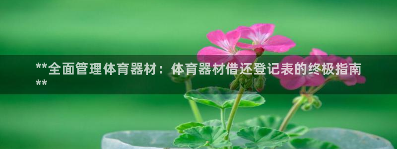 耀世平台日7O777：**全面管理体育器材：体育器材借还登记